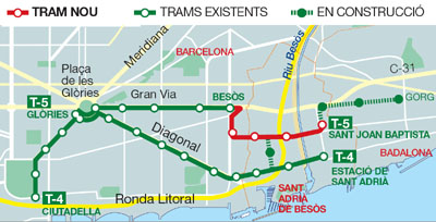 Nou tram de la línia T5