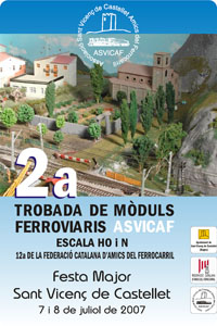 Cartell de la 2a Trobada de Mòduls Ferroviaris ASVICAF