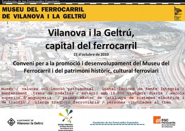 Conveni Ajuntament de Vilanova i la Geltrú amb el Museu del Ferrocarril