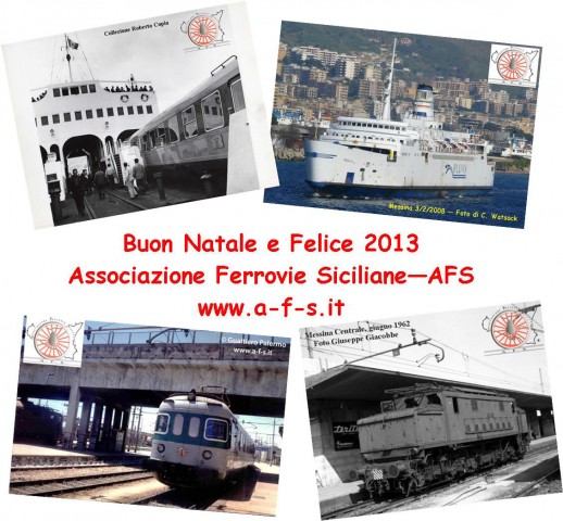 Felicitació de Nadal de l''Associazione Ferrovie Siciliane - AFS (Messina)