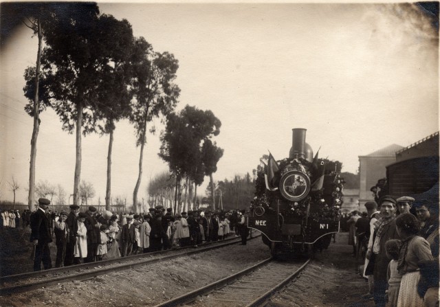 Arribada del Carrilet a Sant Boi de Llobregat el 1912