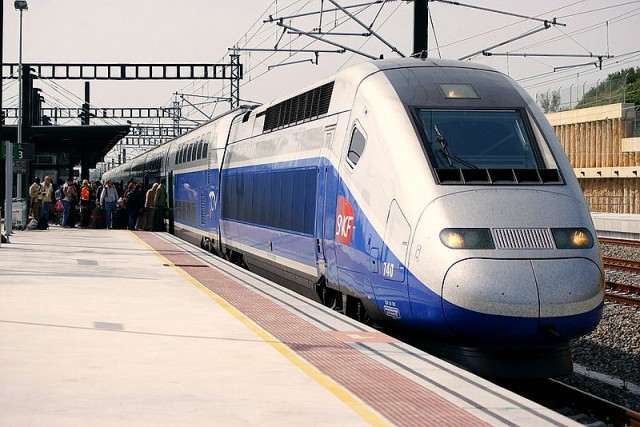 TGV a l'estació de Figueres. Foto: Luis Zamora
