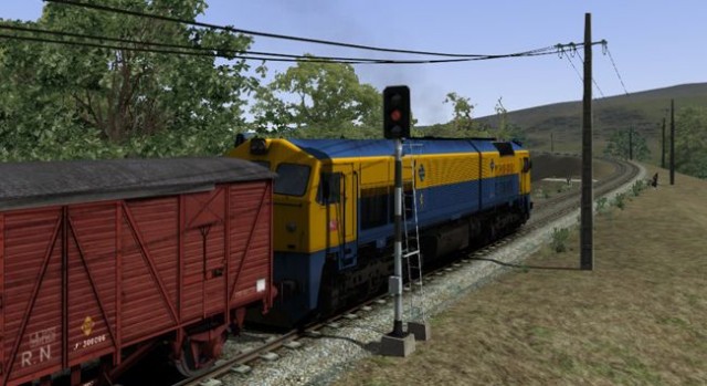 Imatge al simulador de la locomotora 319.2
