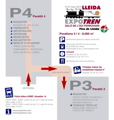 Distribució d'espais als pavellons 3 i 4 de Fira de Lleida