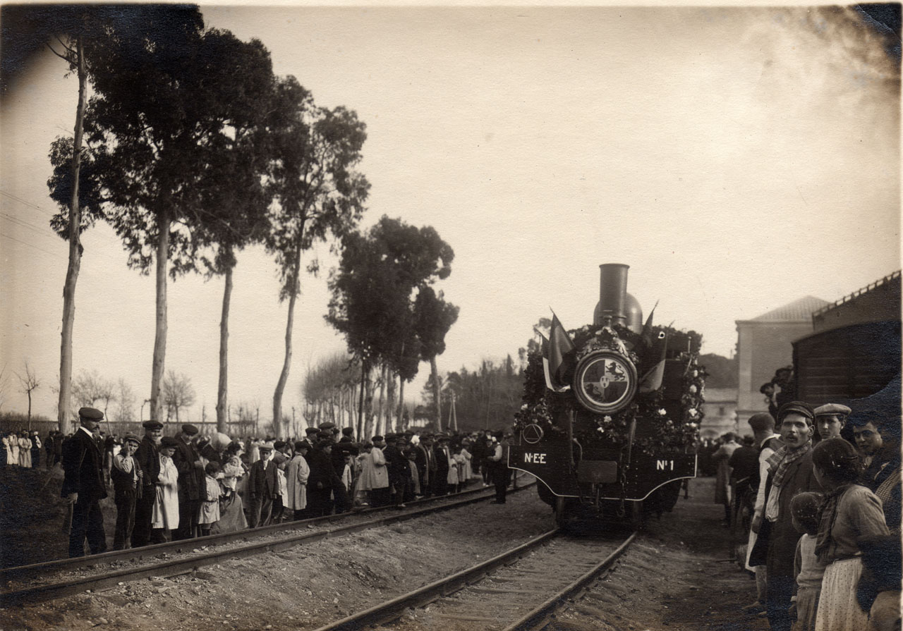 Arribada del Carrilet a Sant Boi de Llobregat el 1912