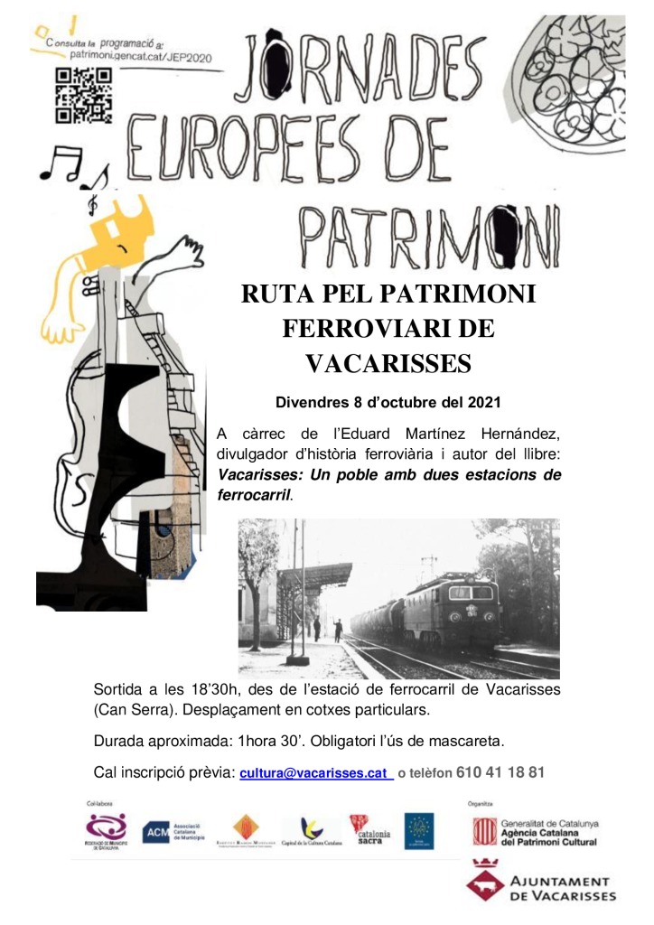 thumbnail of Cartell RUTA PEL PATRIMONI FERROVIARI DE VACARISSES 1