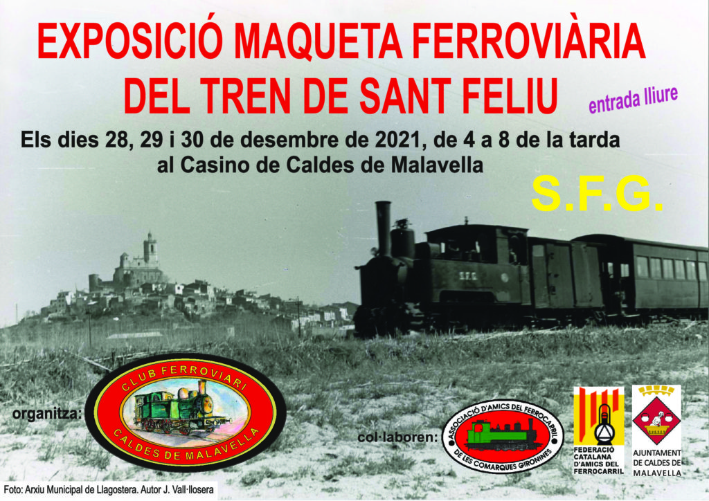 Exposició Tren de Sant Feliu a Caldes