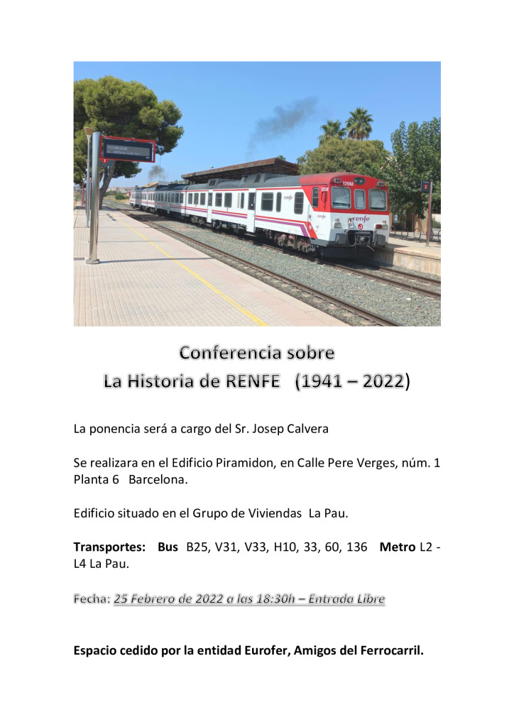 thumbnail of CONFERENCIA SOBRE LA HISTORIA DE RENFE RECTIFICADA