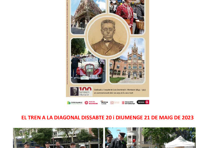 thumbnail of anunci EL TREN A LA DIAGONAL DISSABTE 20 i DIUMENGE 21 DE MAIG DE 2023