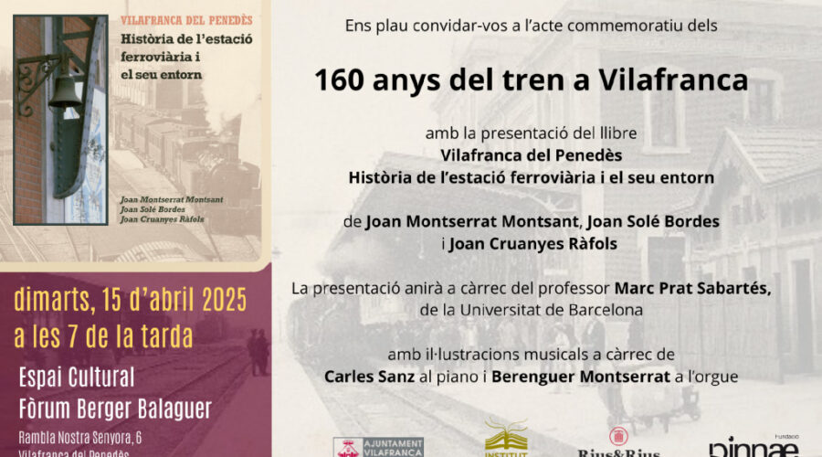 thumbnail of invitació presentació llibre Vilafranca del Penedès Història de l’estació ferroviària i el seu entorn