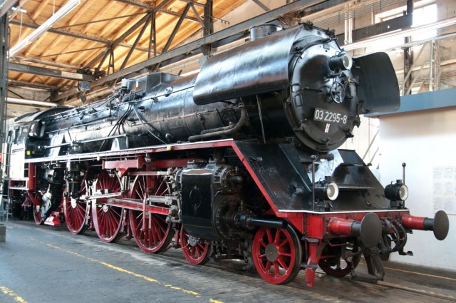 Parc del Ferrocarril d'Augsburg. Locomotora tipus Pacífic