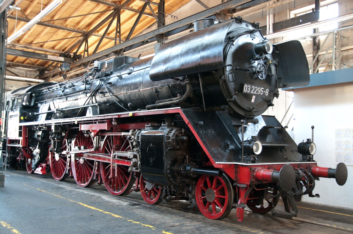 Parc del Ferrocarril d'Augsburg. Locomotora tipus Pacífic
