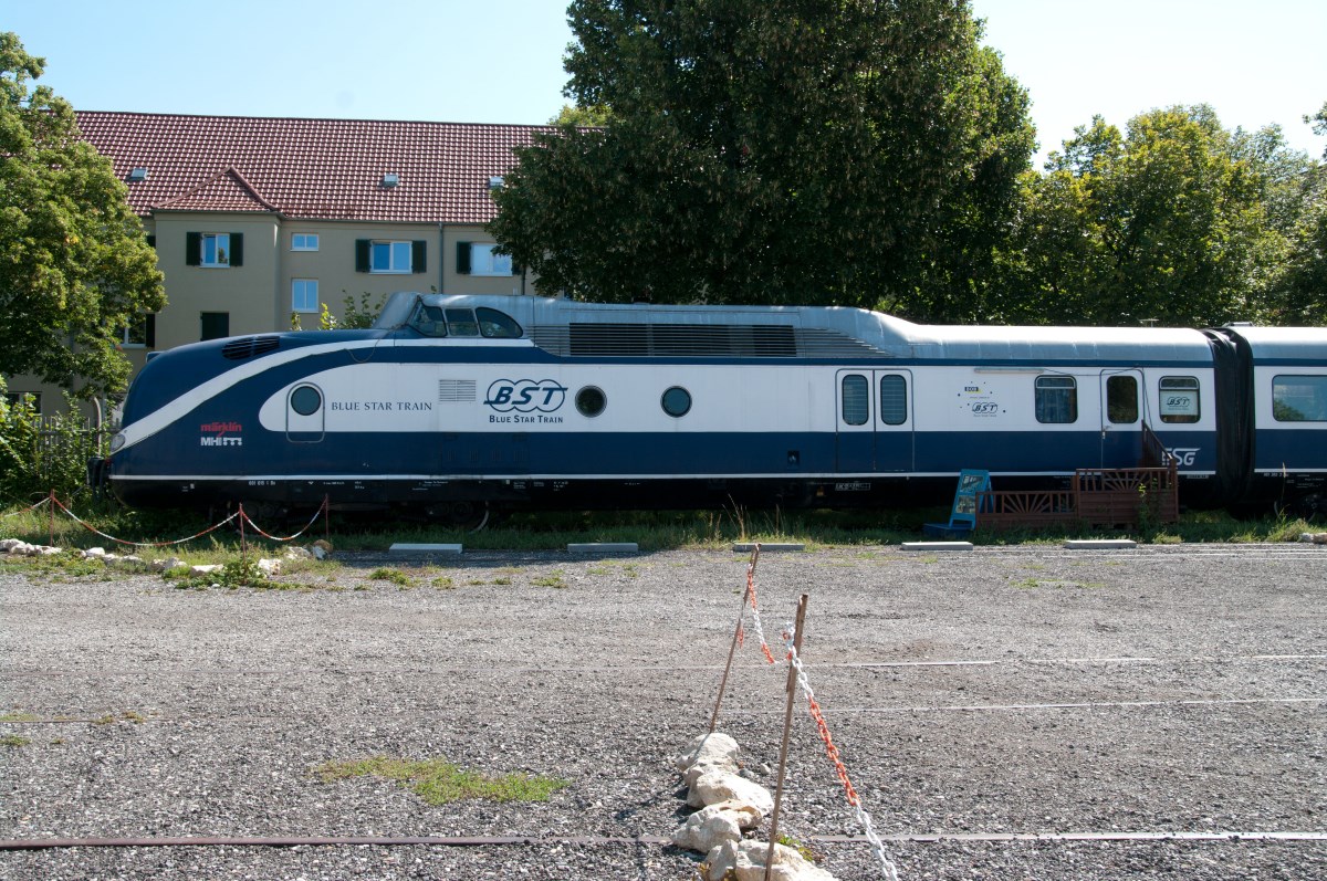 Parc del Ferrocarril d'Augsburg. Blue Star Train.