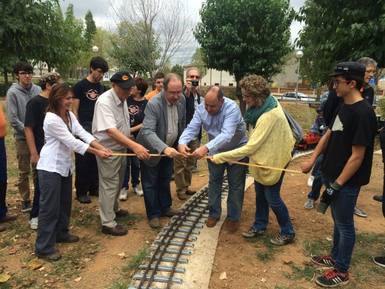 Inauguració de la via de sobrepas a la estació