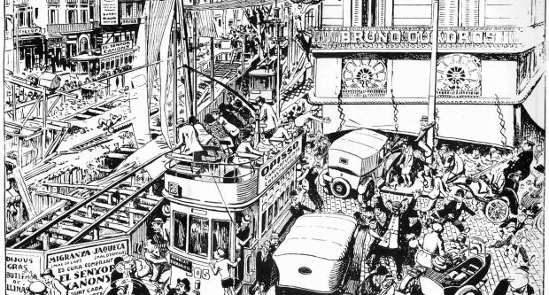 Il·lustració de les obres del Gran Metro al Pla de la Boqueria / Ricard Opisso