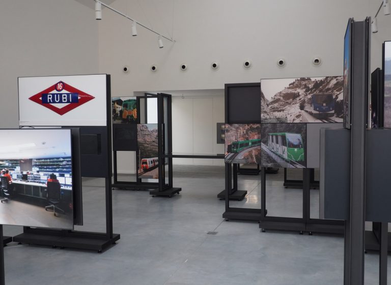 Imatges de la inauguració de la nau panoràmica al Museu del Ferrocarril de Catalunya