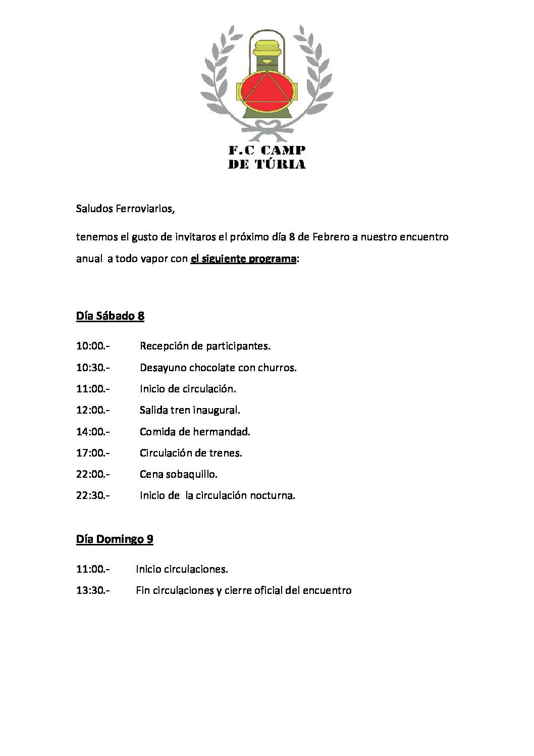 invitación asociaciones a todo vapor