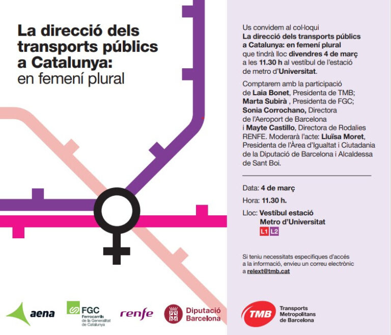 La direcció dels transports públics a Catalunya en femení plural