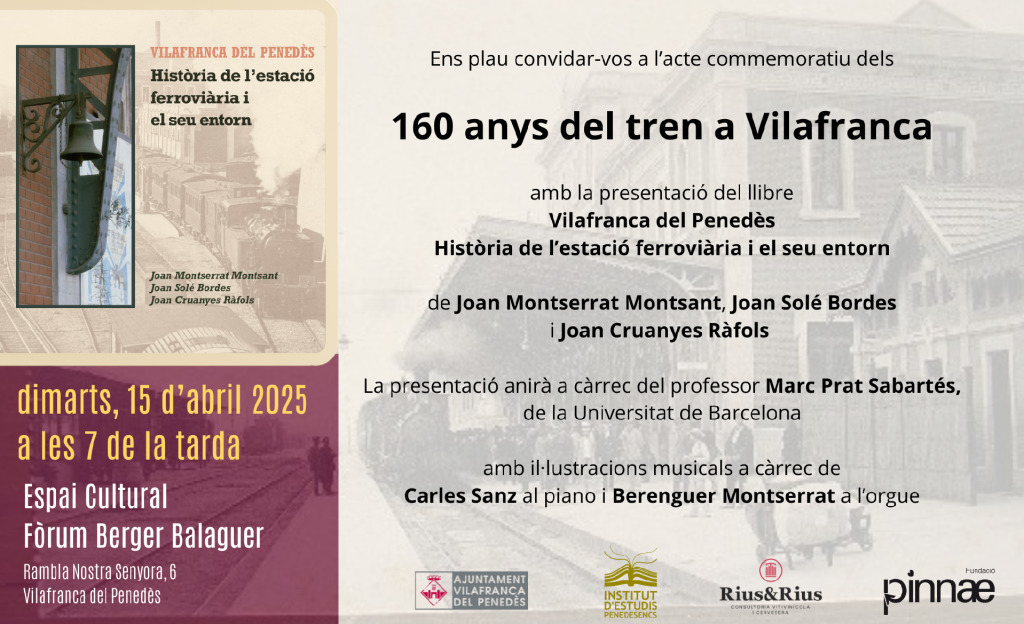 thumbnail of invitació presentació llibre Vilafranca del Penedès Història de l’estació ferroviària i el seu entorn