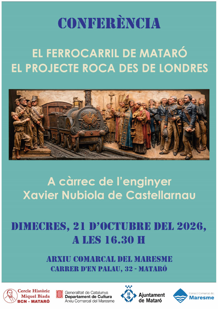 thumbnail of Conf. 21.10.2026 El Ferrocarril de Mataró. El Proyecte Roca des de Londres